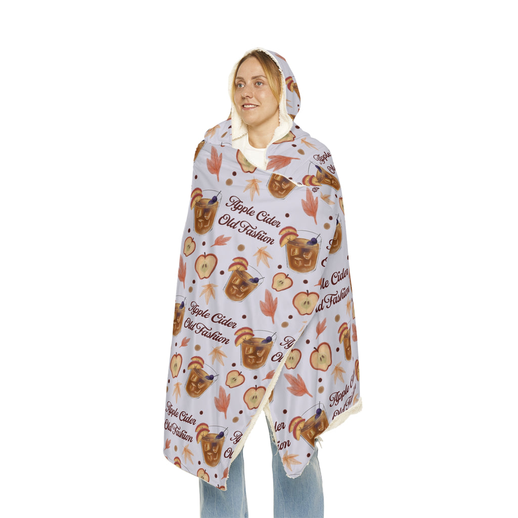Apple Cider Old Fashion Hooded Throw Blanket – Light Violet Apple Cider Collection Inspired Design