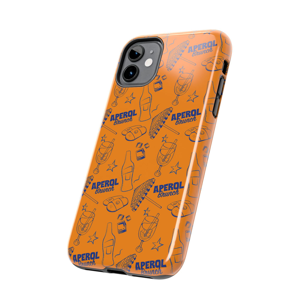 Aperol Brunch Collection Tough Phone Case — Orange and Blue Aperol Inspired Design