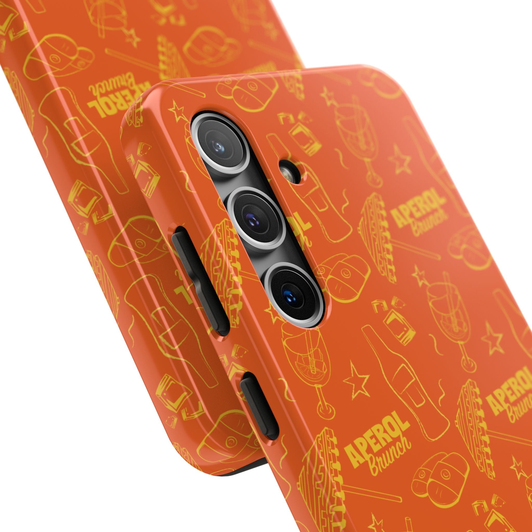 Aperol Brunch Collection Tough Phone Case - Orange and Yellow Brunch Inspired Design
