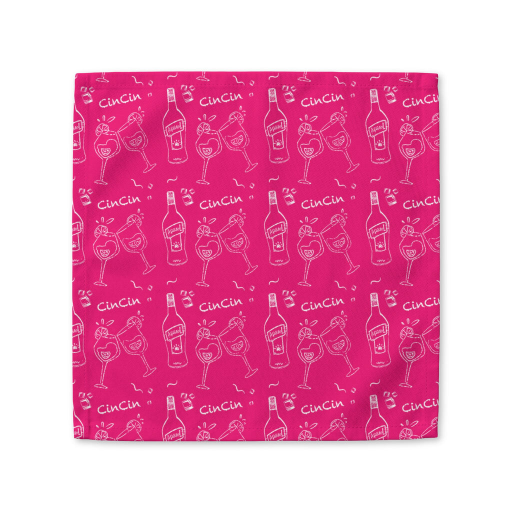 Cin Cin Napkin — Magenta Cotton Twill Napkin