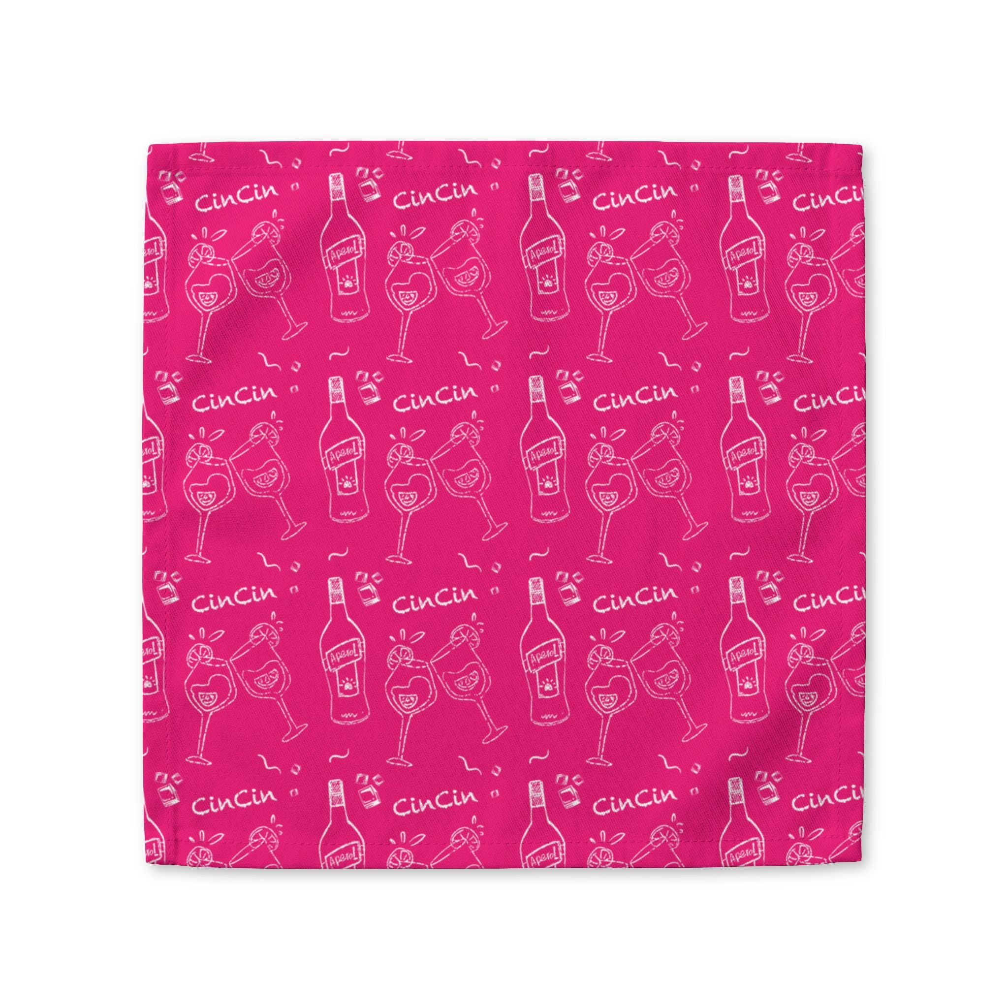 Cin Cin Napkin — Magenta Cotton Twill Napkin