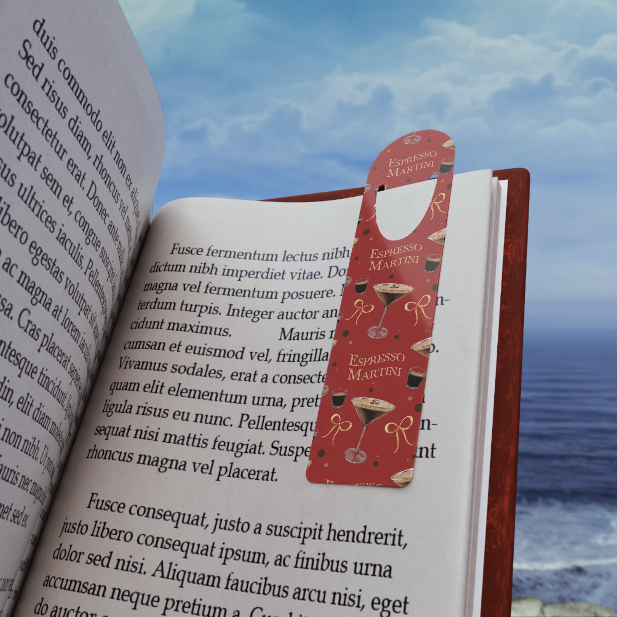 Espresso Martini Metal Bookmark — Red Espresso Collection Inspired Design