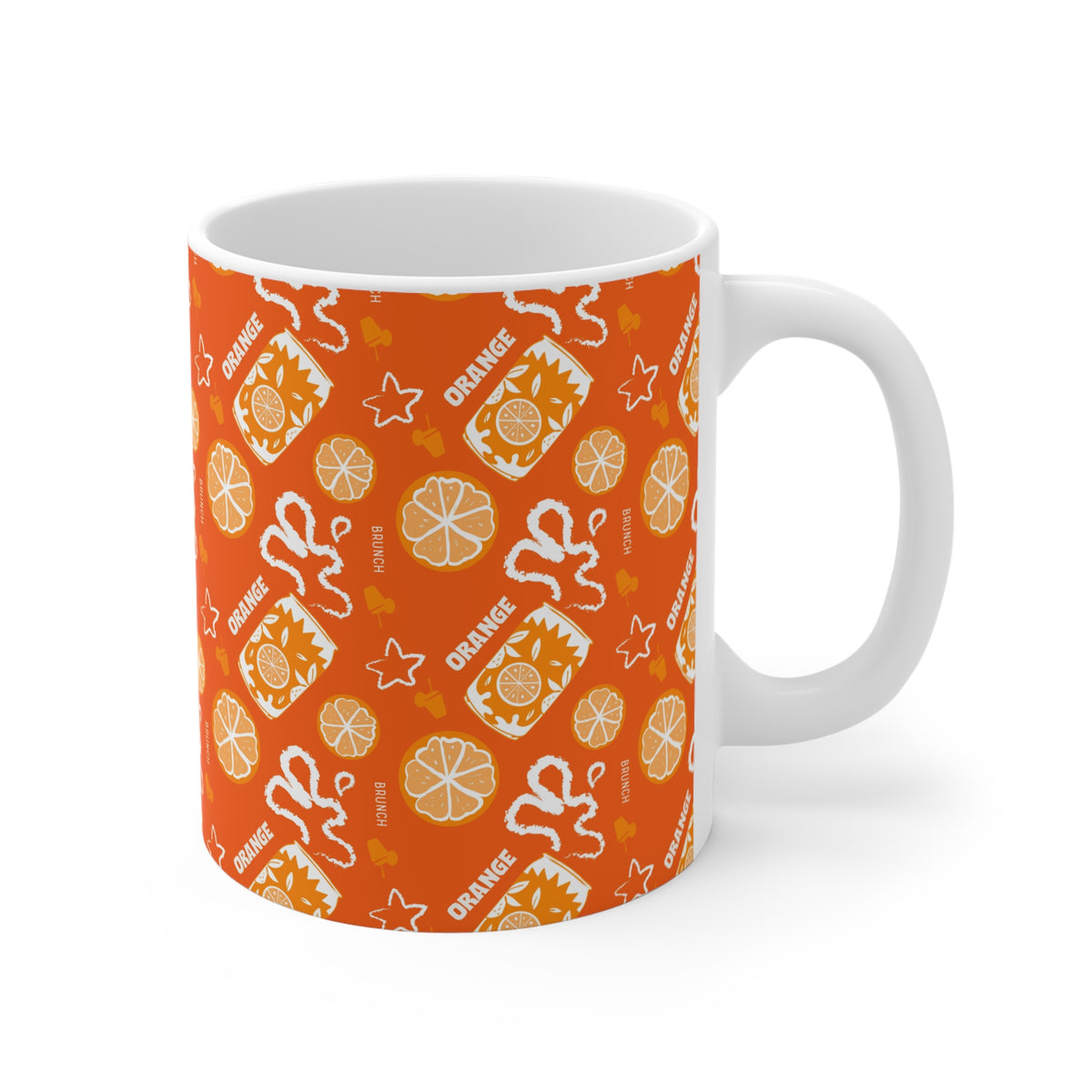 Orange Fruit Brunch 11oz Coffee Mug — Orange Fruit Brunch Collection Inspired Design