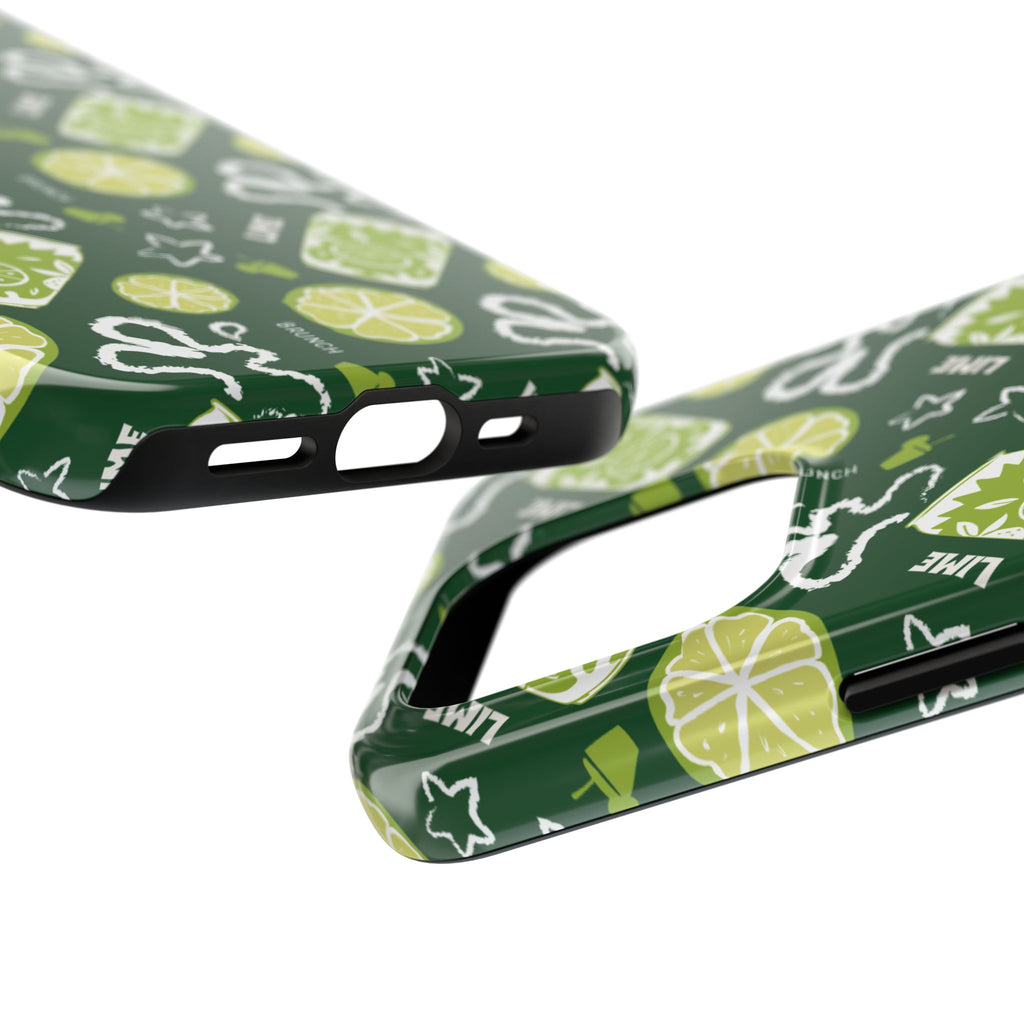 Lime Brunch Fruit Collection Tough Phone Case — Green Aperol Inspired Design