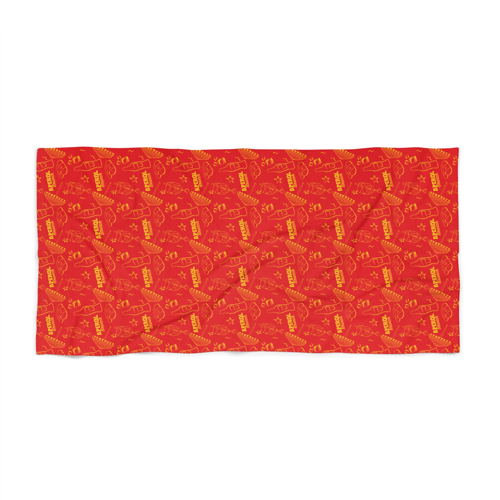 Aperol Brunch Beach Towel – Tropical Red Summer Towel