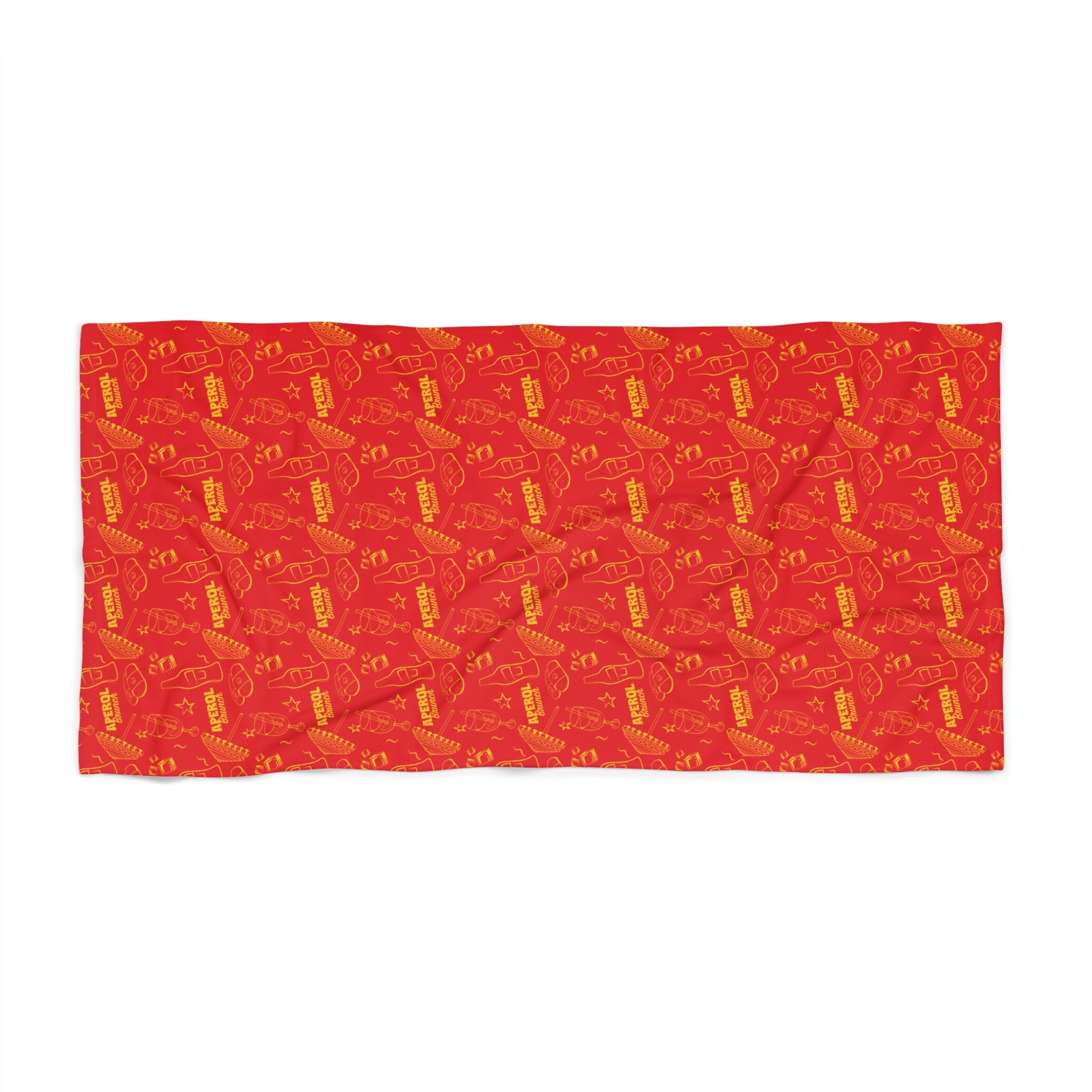 Aperol Brunch Beach Towel – Tropical Red Summer Towel