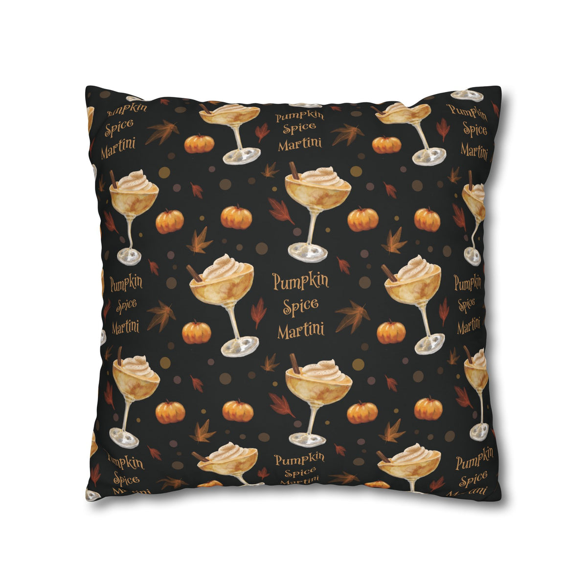 Pumpkin Spice Martini Pillowcase — Black Pumpkin Collection Inspired Design
