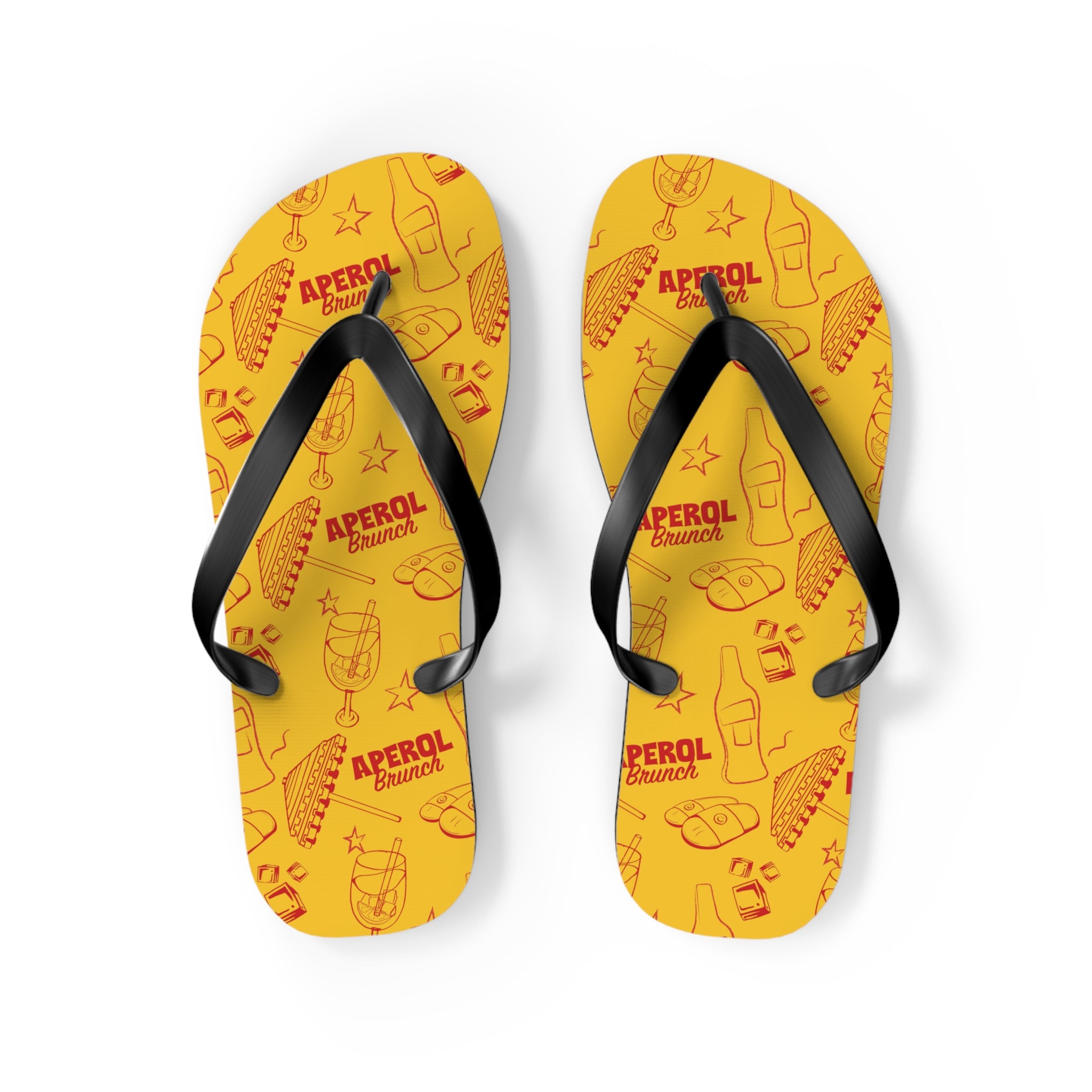 Aperol Brunch Flip Flops – Aperol Yellow Collection Inspired Design