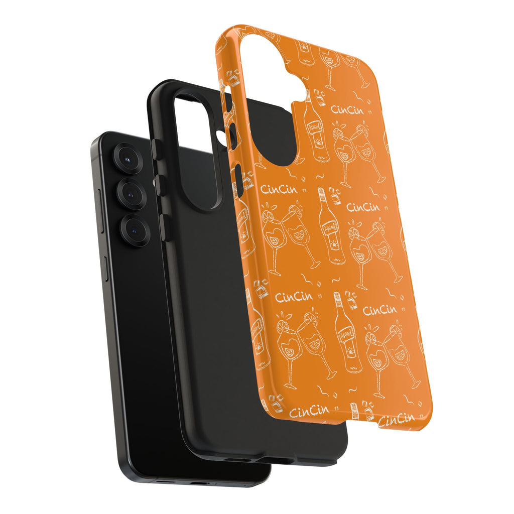 Cin Cin Spritz Tough Phone Case — Orange Citrus Cocktail Pattern