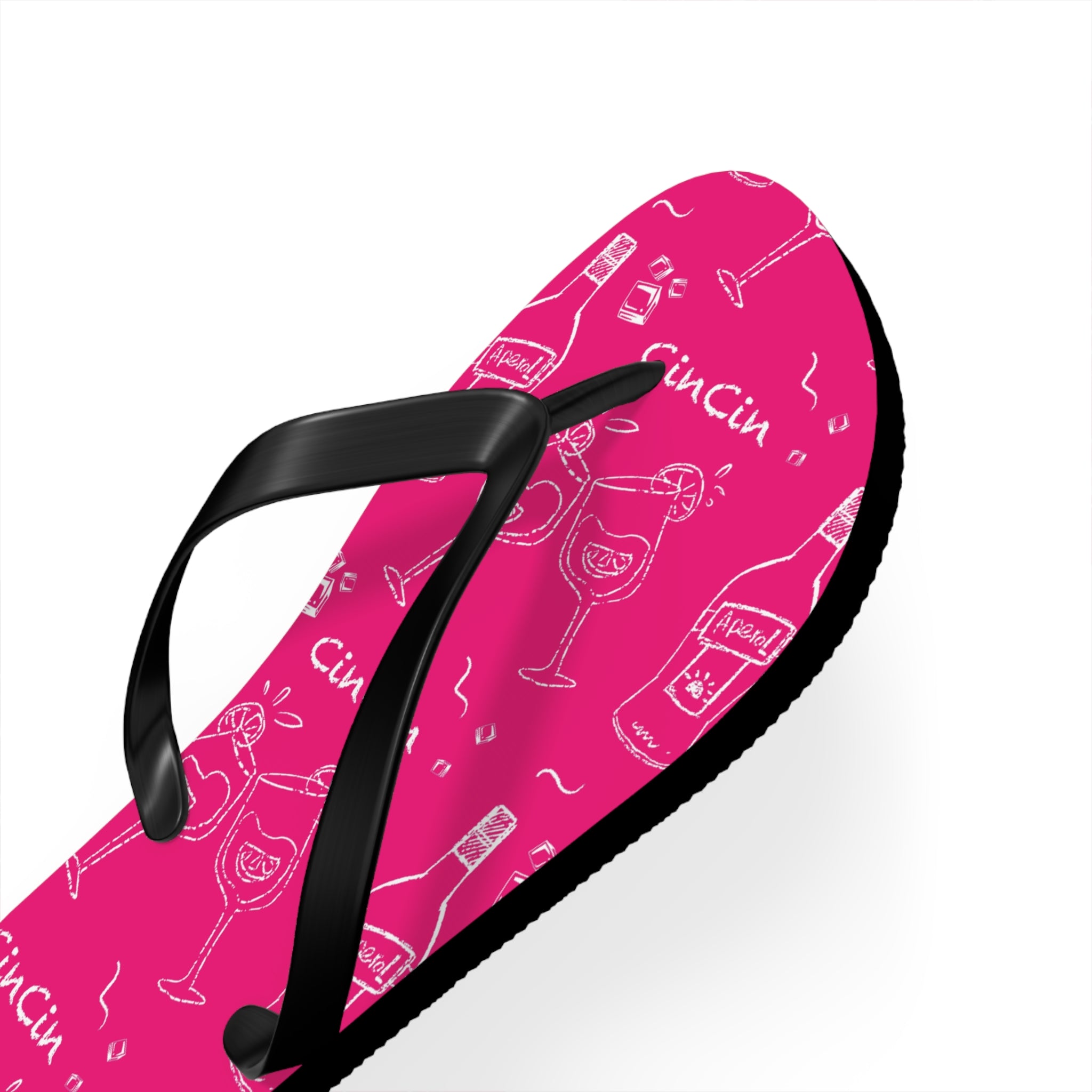 Cin Cin Pink Flip Flops — Pink Cin Cin Collection Inspired Design