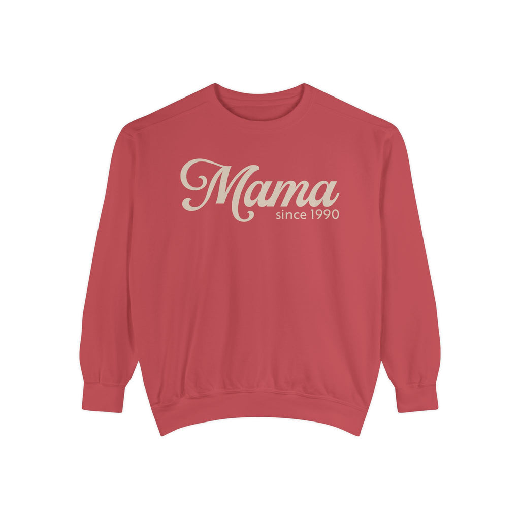 Mama Since 1990 Sweatshirt – Vintage Mom Crewneck Sweatshirt | Minimal Mama Gift for Mother’s Day
