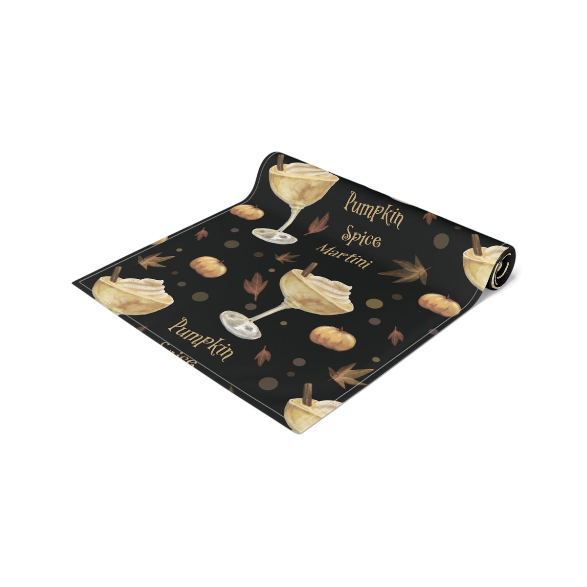 Pumpkin Spice Martini Table Runner — Black Pumpkin Collection Inspired Design