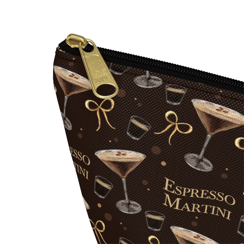 Espresso Martini Accessory Pouch — Dark Brown Espresso Collection Inspired Design