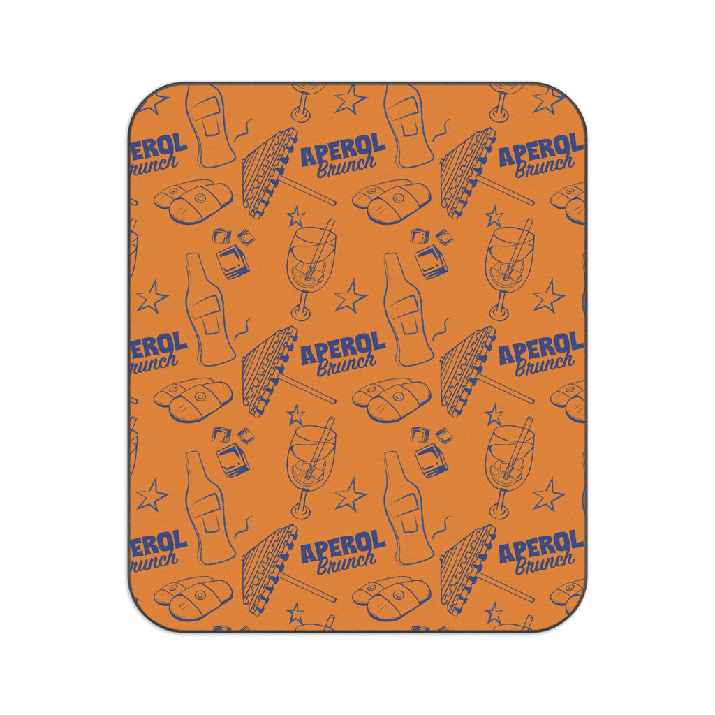 Aperol Brunch Picnic Blanket — Orange & Blue Aperol Inspired Design