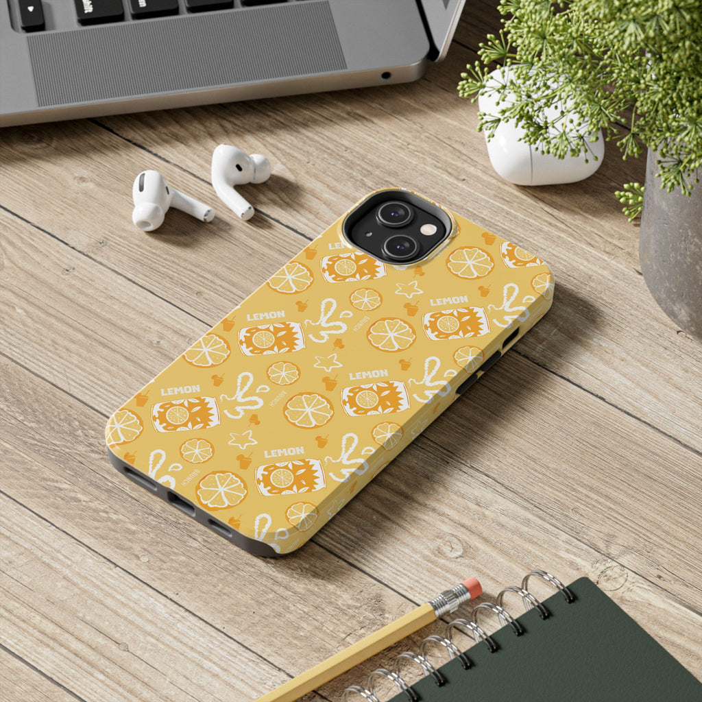 Lemon Brunch Tough Phone Case — Yellow Aperol Inspired Design