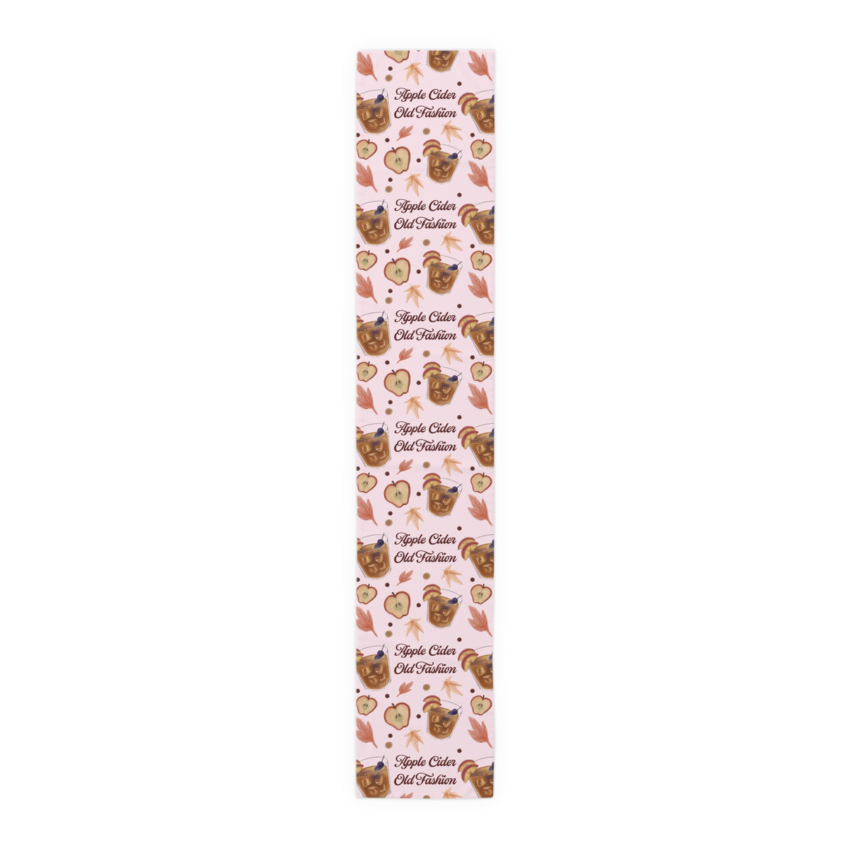 Apple Cider Old Fashioned Table Runner — Light Pink Apple Cider Collection Inspired Design