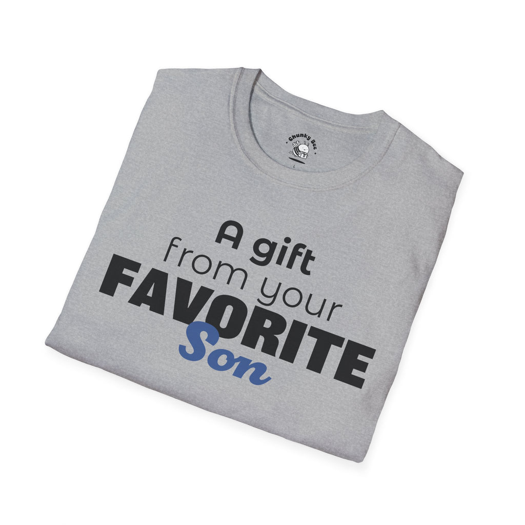 Favorite Son Gift for Mom T-Shirt – Funny Mother’s Day Shirt from Son | Mom Graphic Tee