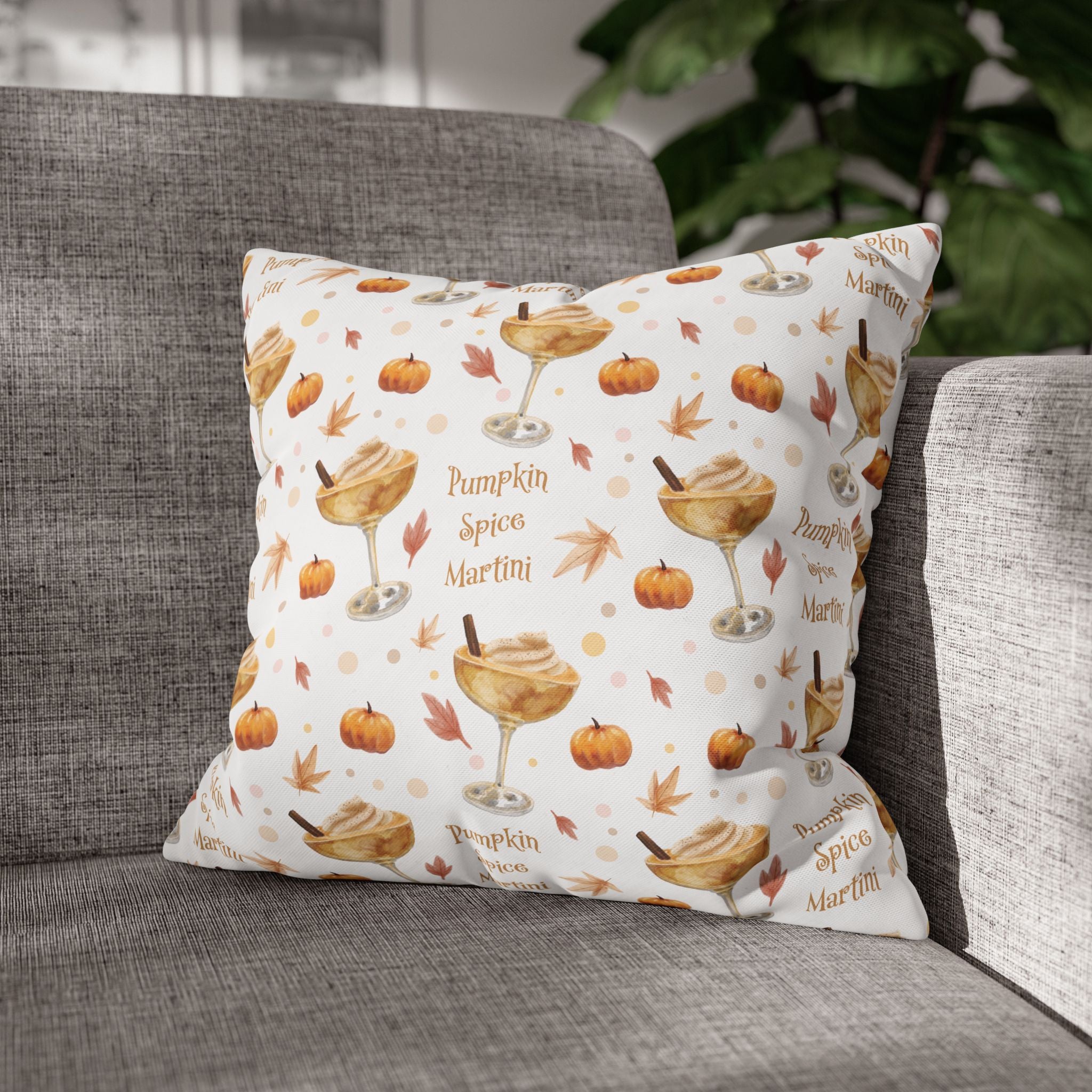 Pumpkin Spice Martini Pillowcase — White Pumpkin Collection Inspired Design