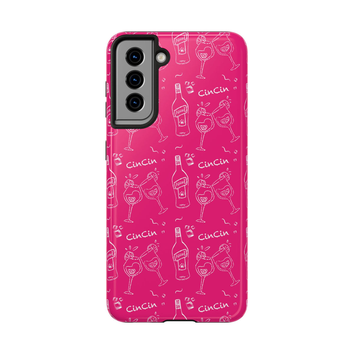 Cin Cin Spritz Tough Phone Case — Magenta Citrus Cocktail Pattern