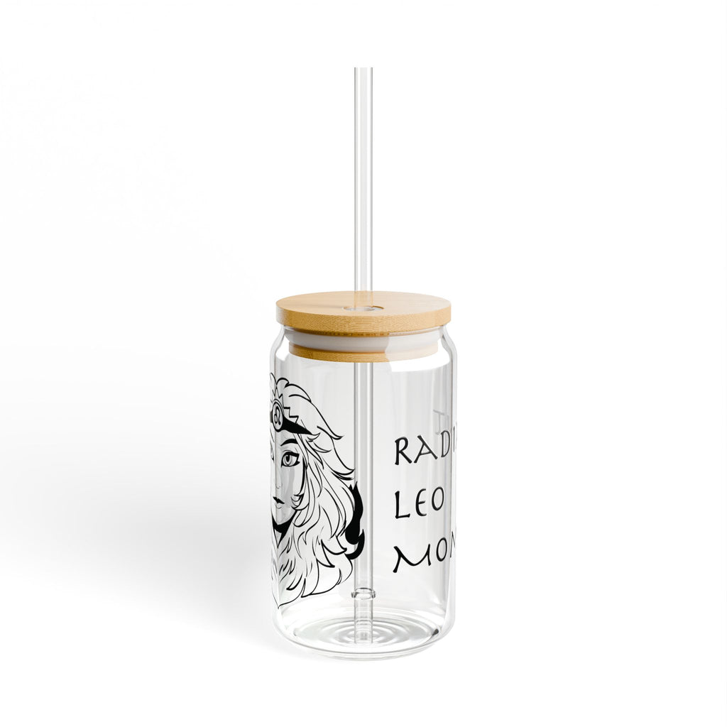 Leo Mom Gift – 16oz Zodiac Sipper Glass for Mom | Astrology Glass Cup