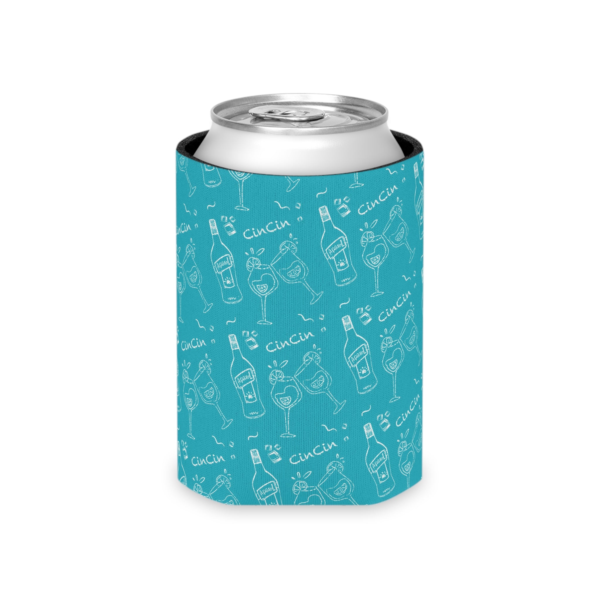 Cin Cin Turquoise Collection Can Cooler — Turquoise Aperol Inspired Design