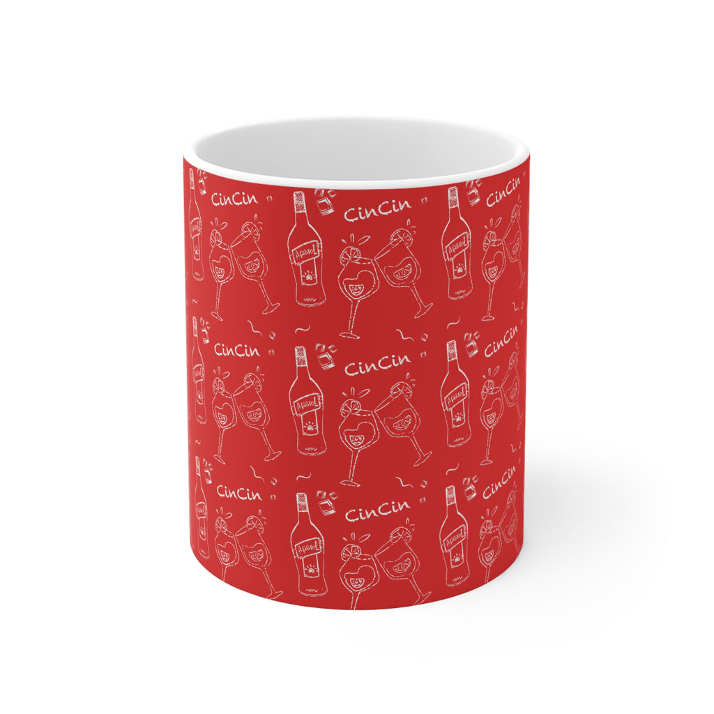 Cin Cin 11oz Coffee Mug — Red Cin Cin Collection Inspired Design