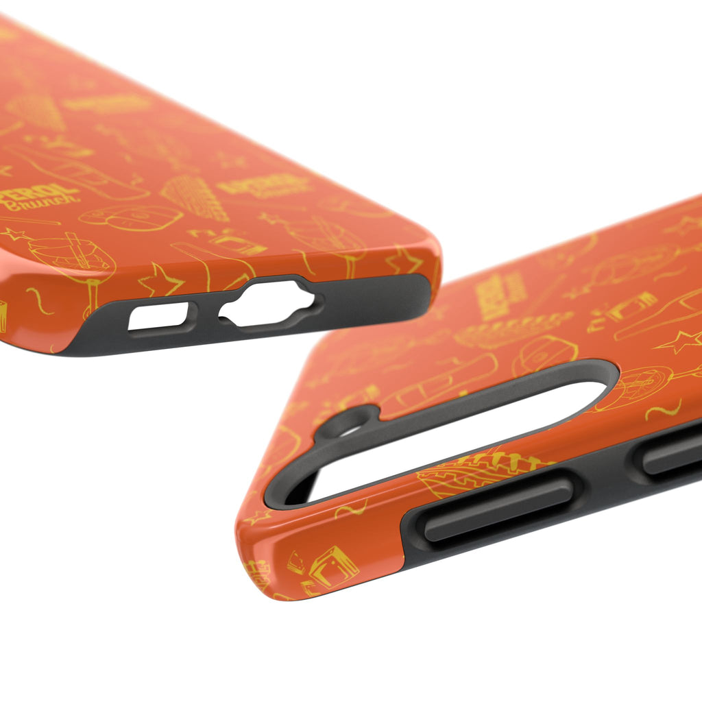 Aperol Brunch Collection Tough Phone Case - Orange and Yellow Brunch Inspired Design