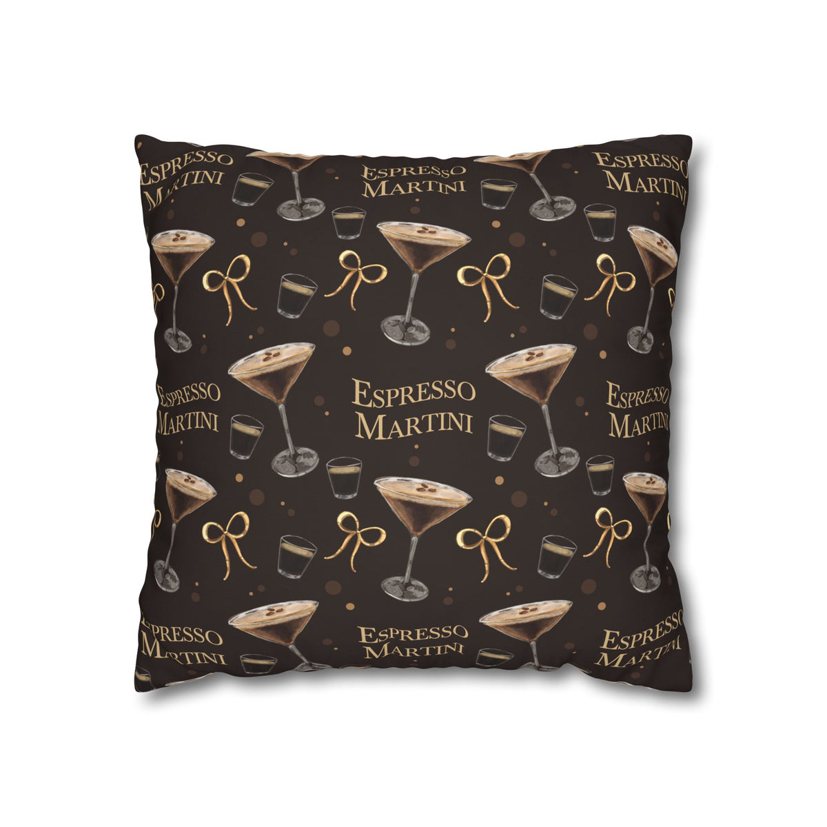 Espresso Martini Pillowcase — Dark Brown Espresso Collection Inspired Design
