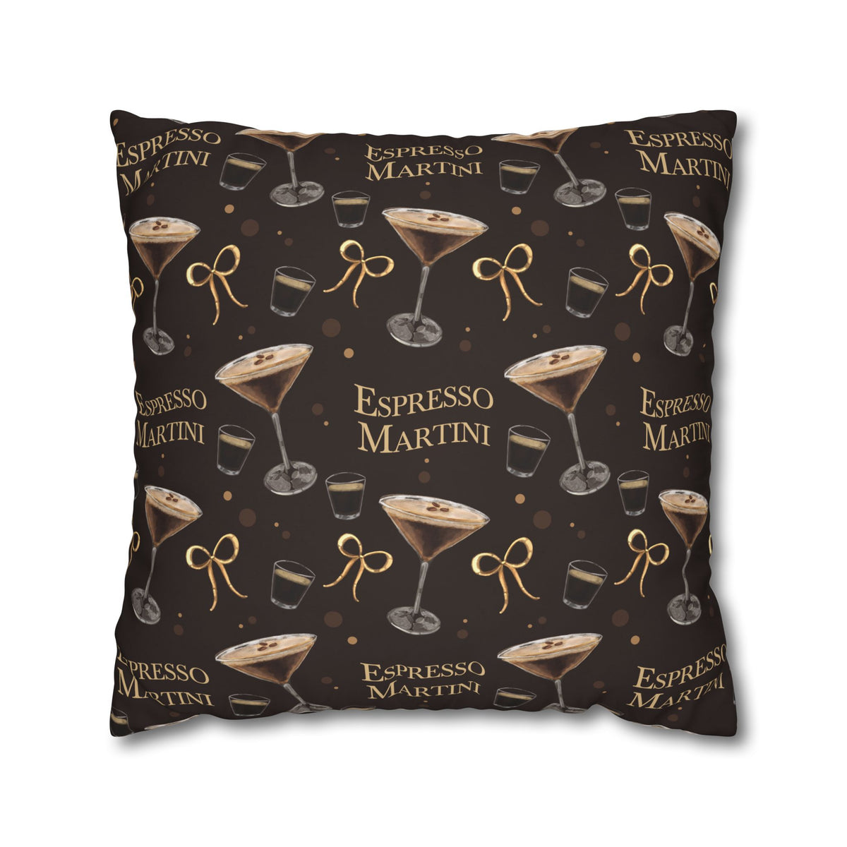 Espresso Martini Pillowcase — Dark Brown Espresso Collection Inspired Design