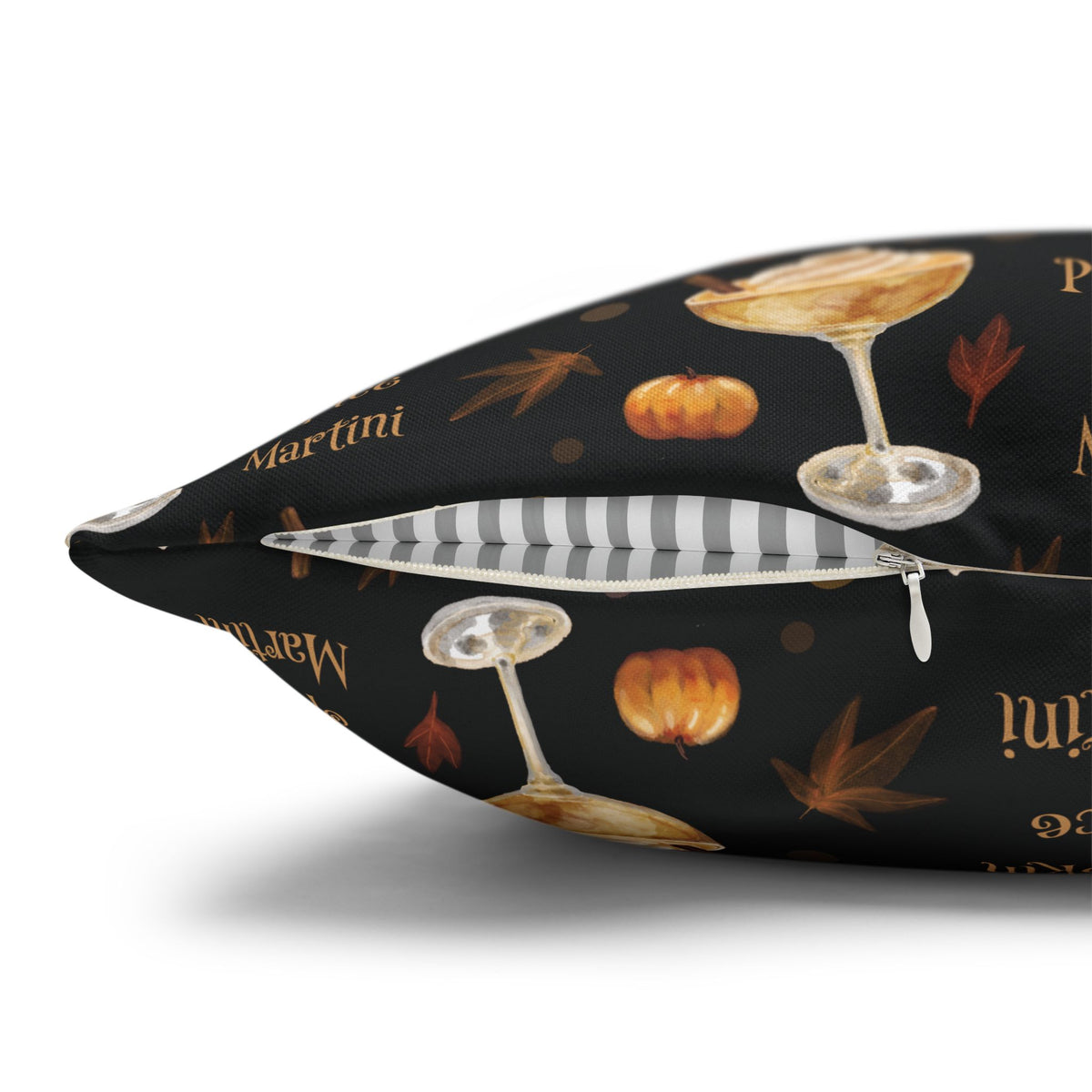 Pumpkin Spice Martini Pillowcase — Black Pumpkin Collection Inspired Design