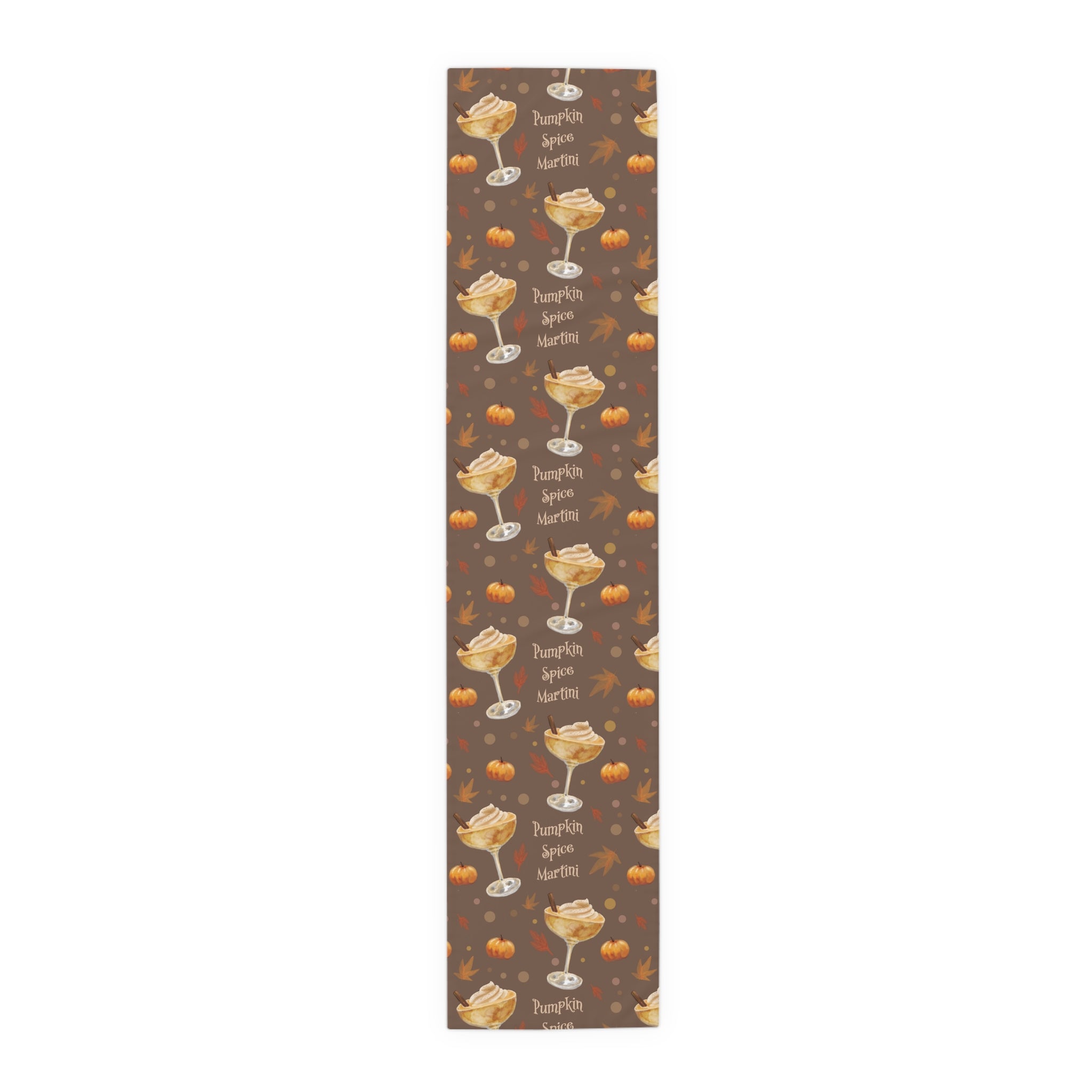 Pumpkin Spice Martini Table Runner — Brown Pumpkin Collection Inspired Design