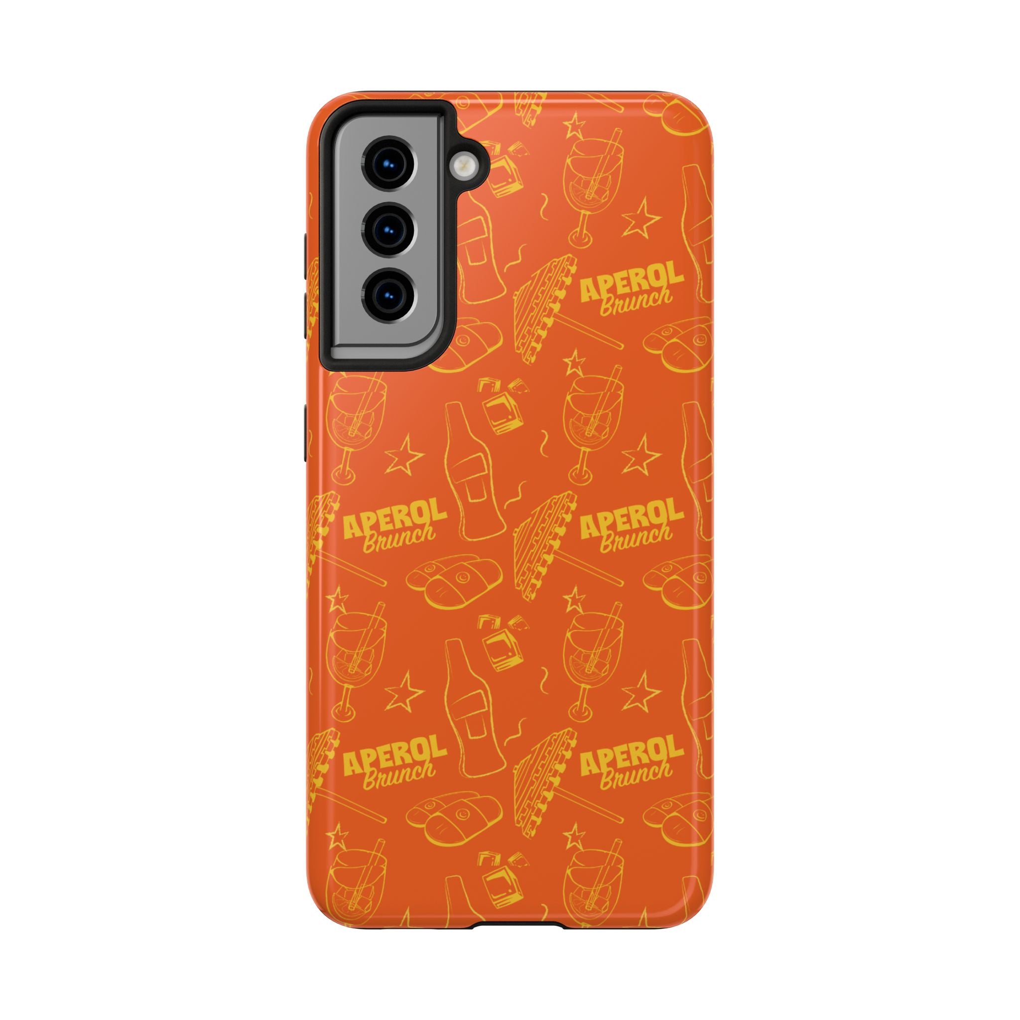 Aperol Brunch Collection Tough Phone Case - Orange and Yellow Brunch Inspired Design