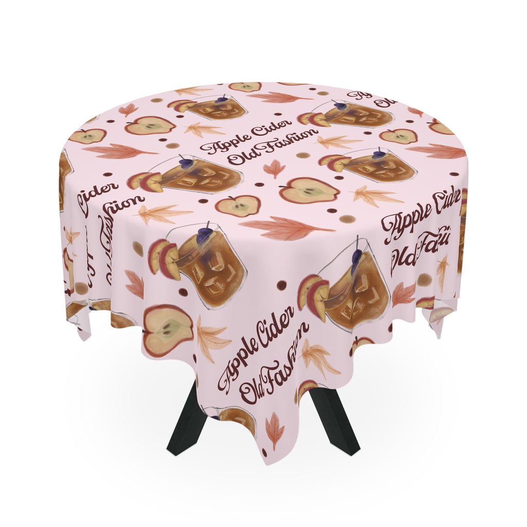 Apple Cider Old Fashioned Tablecloth — Light Pink Apple Cider Collection Inspired Design