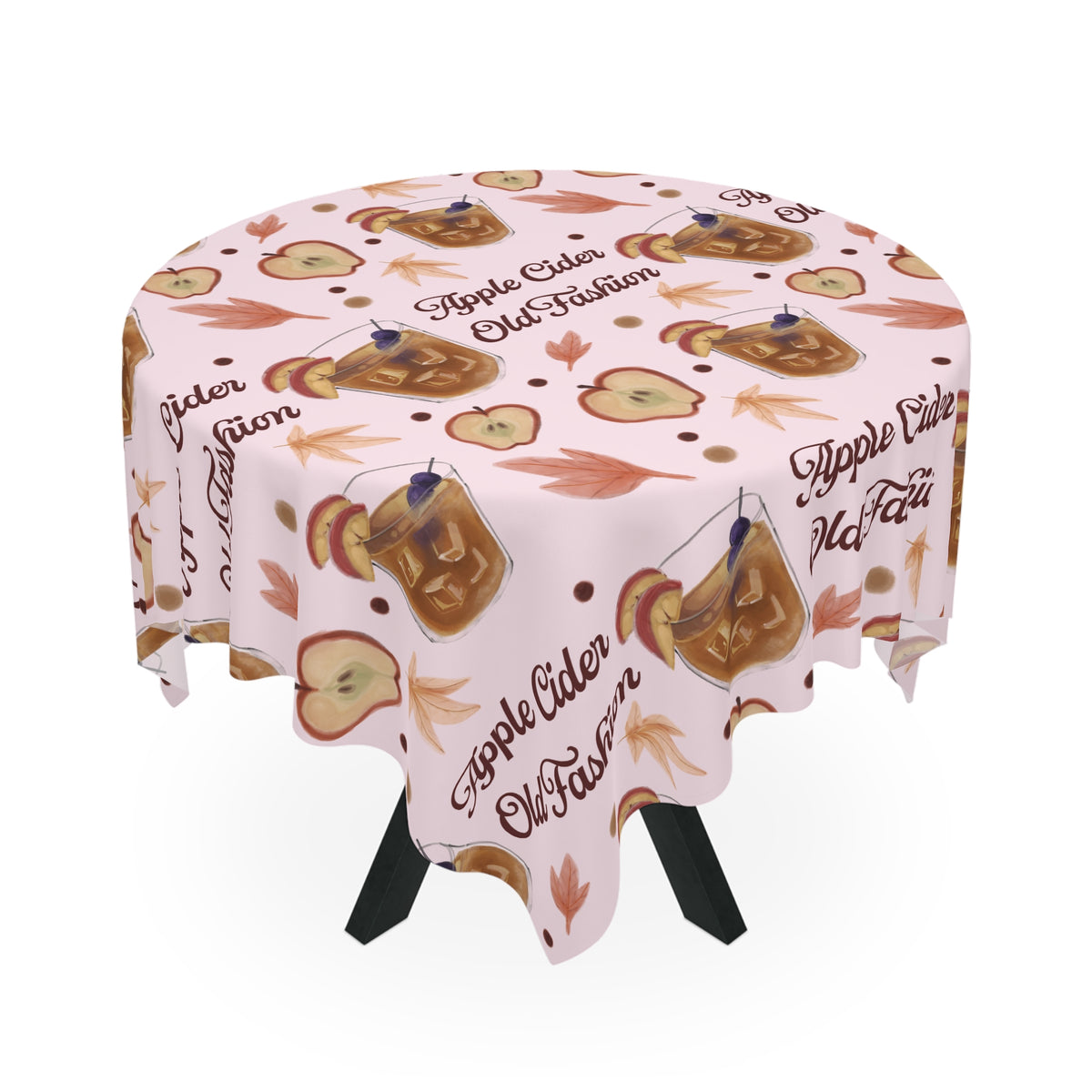 Apple Cider Old Fashioned Tablecloth — Light Pink Apple Cider Collection Inspired Design