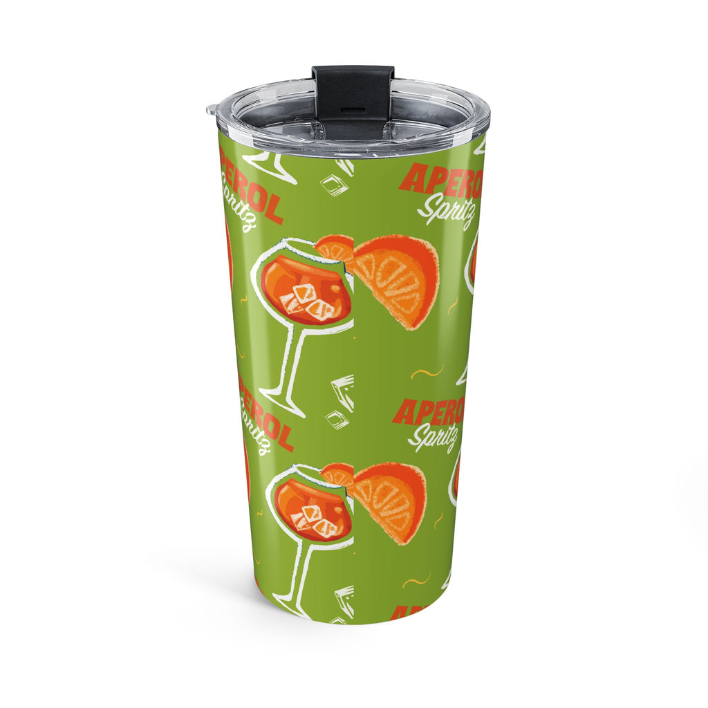 Aperol Spritz Inspired 20oz Tumbler | Lime Green Cocktail Travel Mug | Stainless Steel Insulated Cup | Summer Drinkware | Hostess Gift