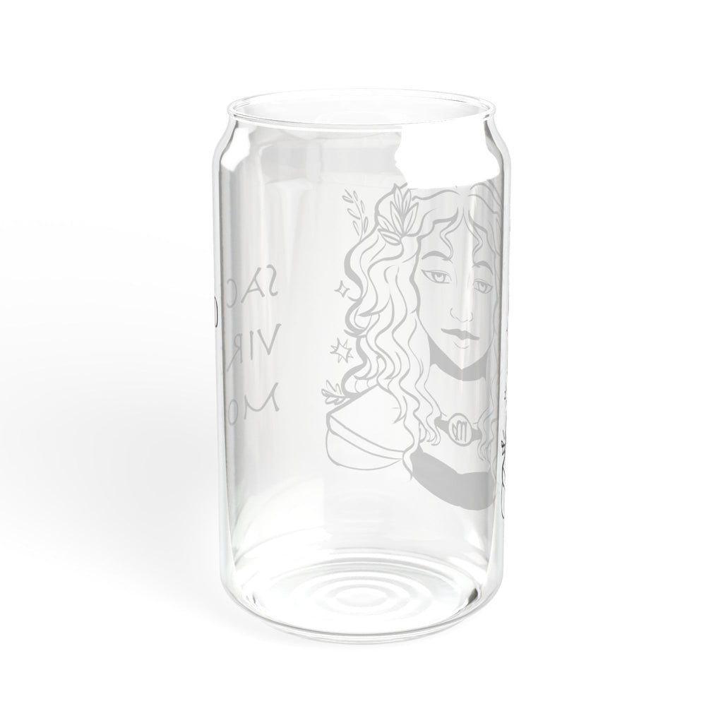 Virgo Mom Gift – Zodiac 16oz Glass Cup for Mom | Astrology Sipper Glass