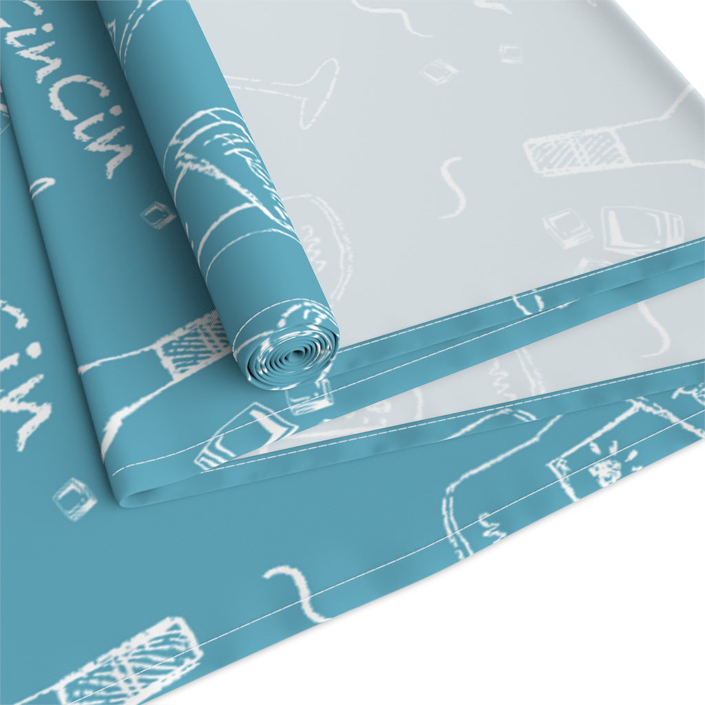 Cin Cin Spritz Table Runner — Turquoise Citrus Cocktail Pattern