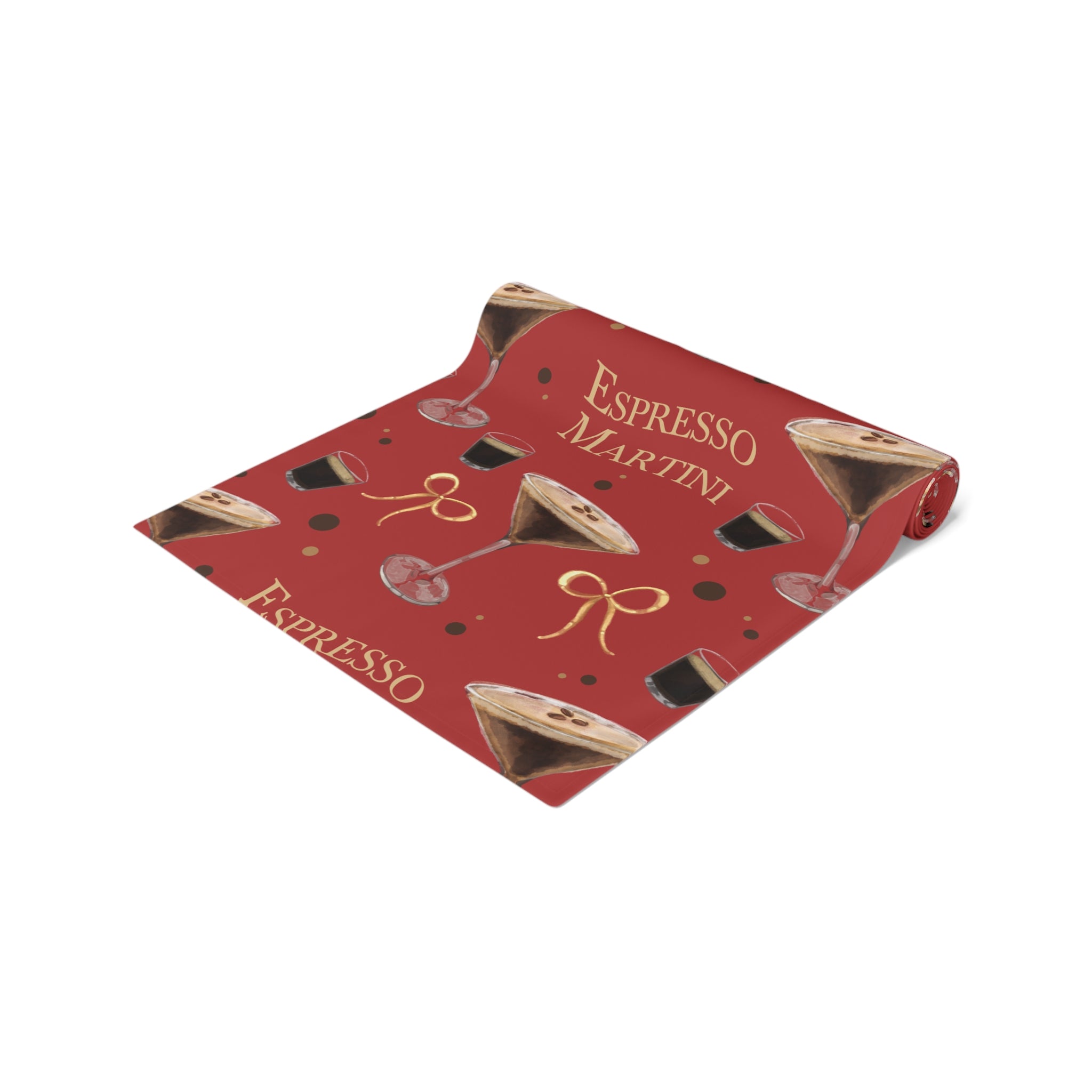 Espresso Martini Table Runner — Red Espresso Collection Inspired Design