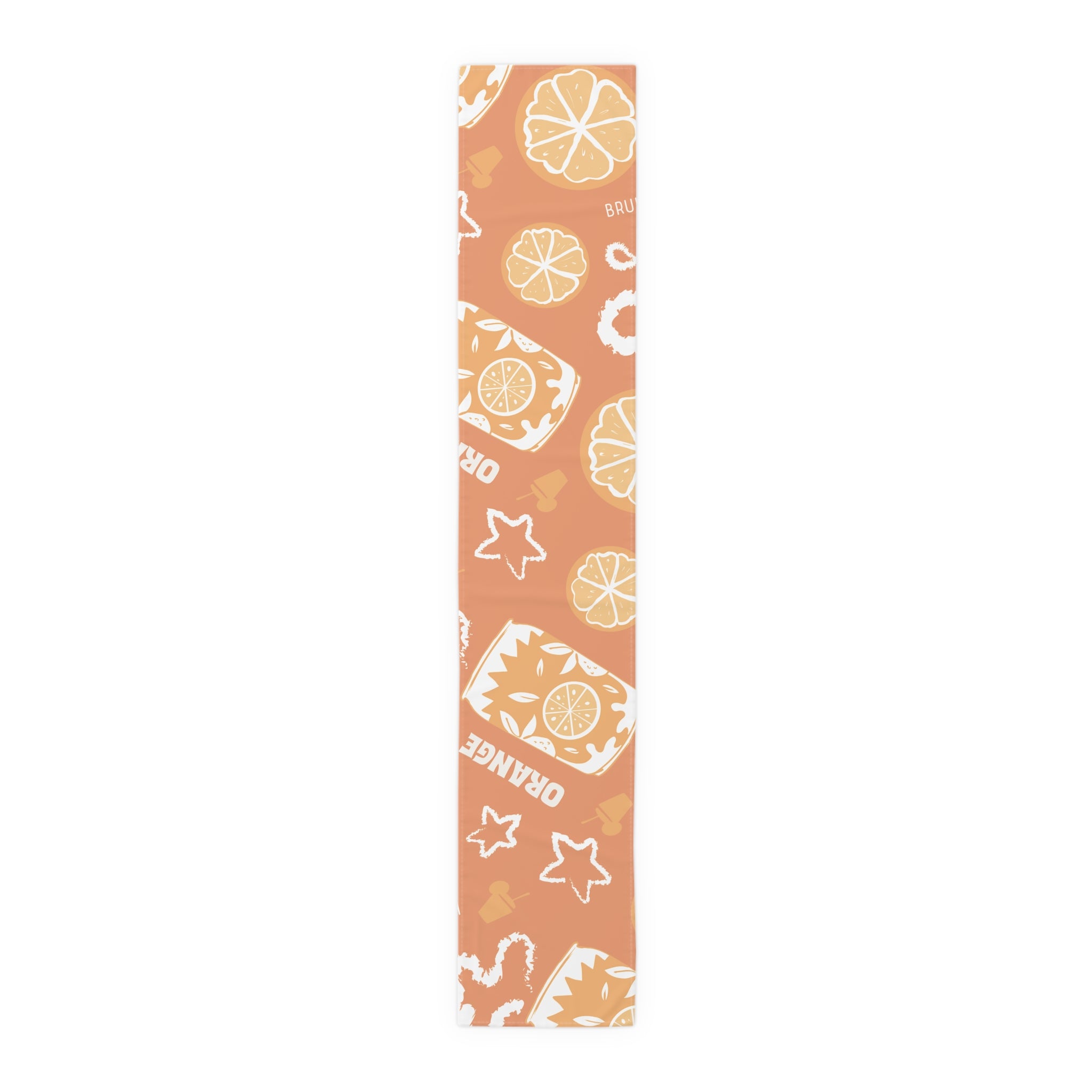 Orange Citrus Pattern Table Runner – Citrus Summer Table Decor