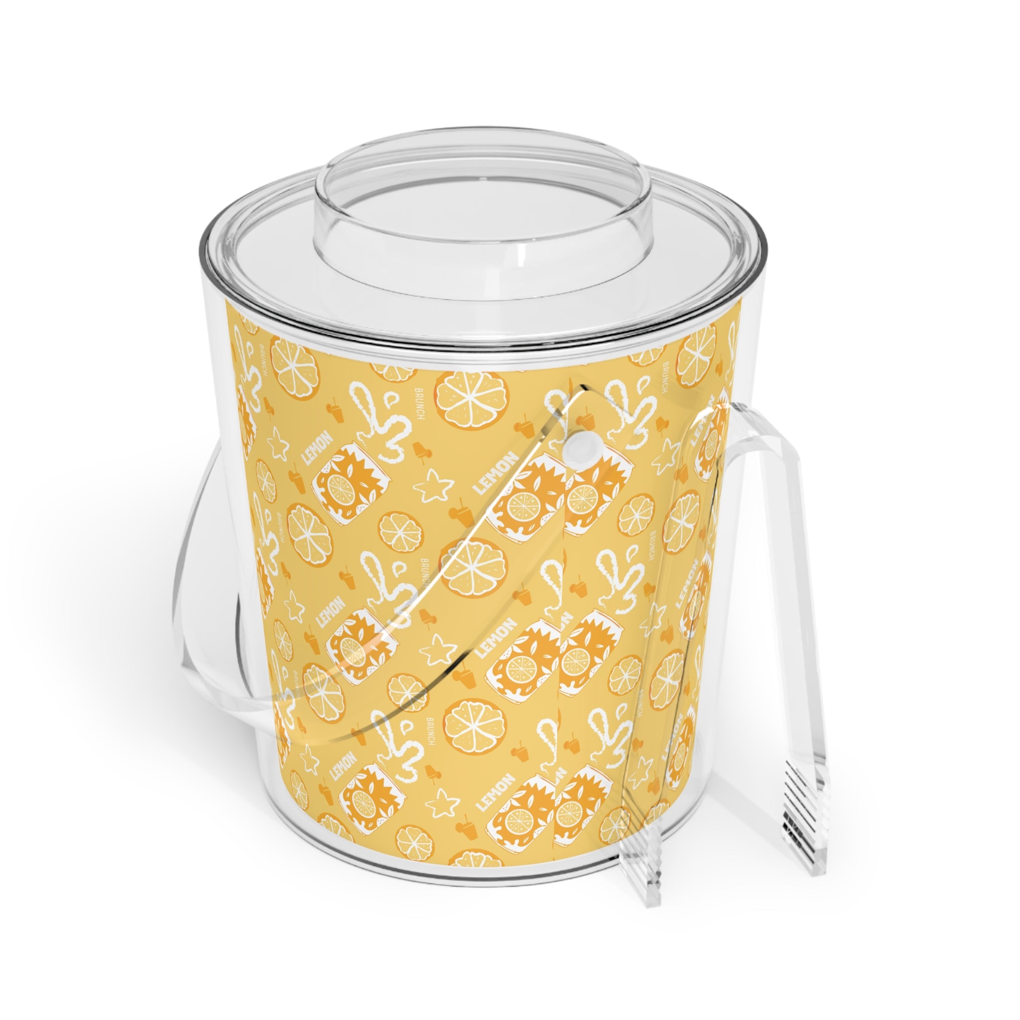 Lemon Fruit Brunch Ice Bucket with Tongs — Lemon Brunch Collection Inspired Design
