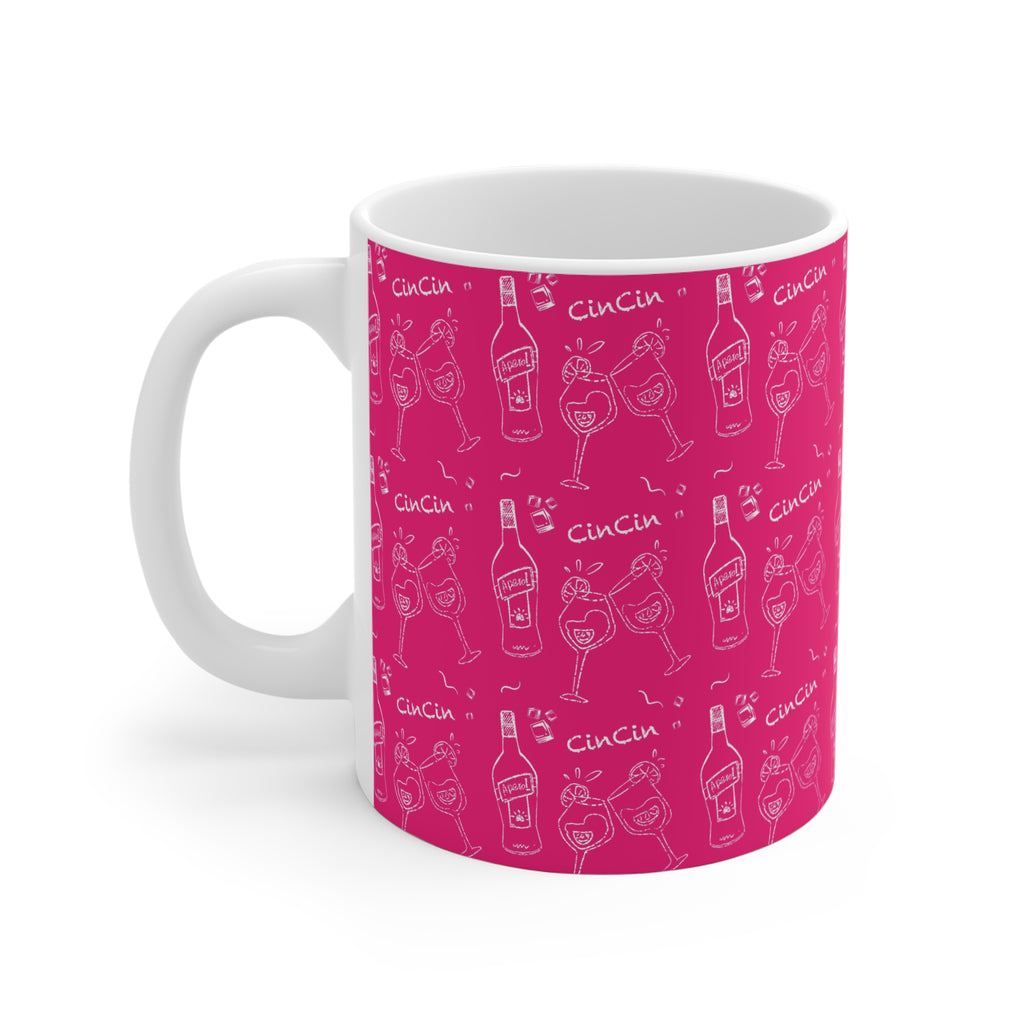 Cin Cin 11oz Coffee Mug — Pink Cin Cin Collection Inspired Design