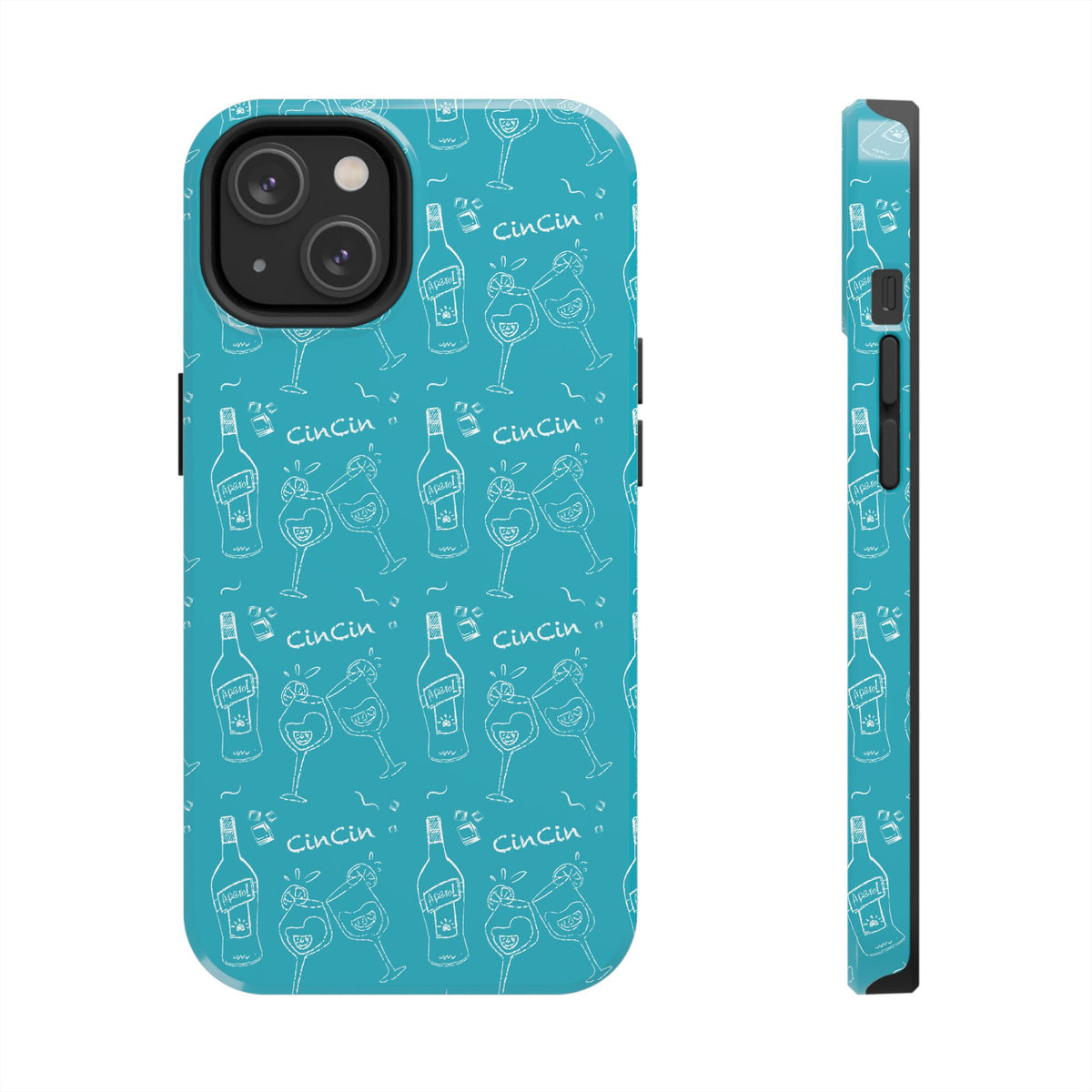 Cin Cin Spritz Tough Phone Case — Turquoise CinCin Brunch Collection Inspired Design