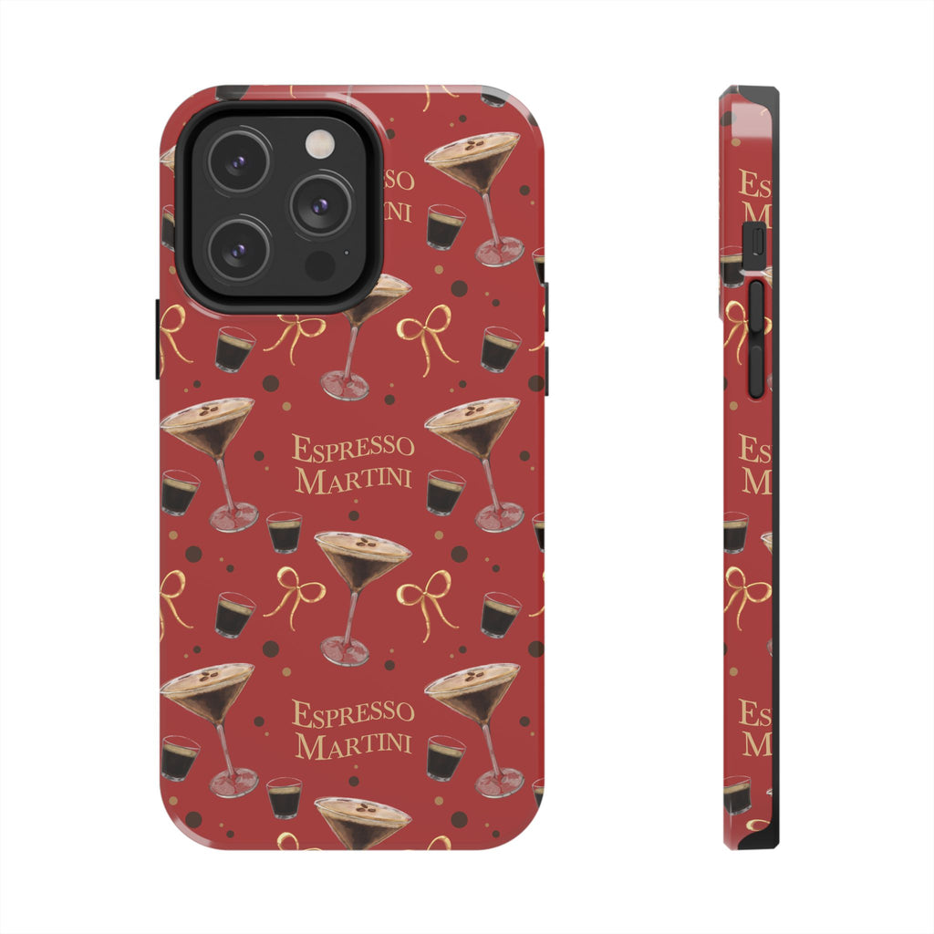 Espresso Martini Tough Phone Case — Red Espresso Collection Inspired Design