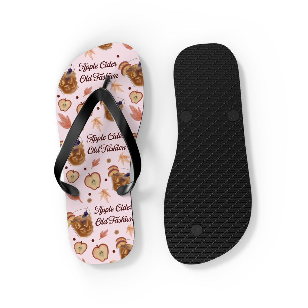 Apple Cider Old Fashioned Flip Flops — Light Pink Apple Cider Collection Inspired Design
