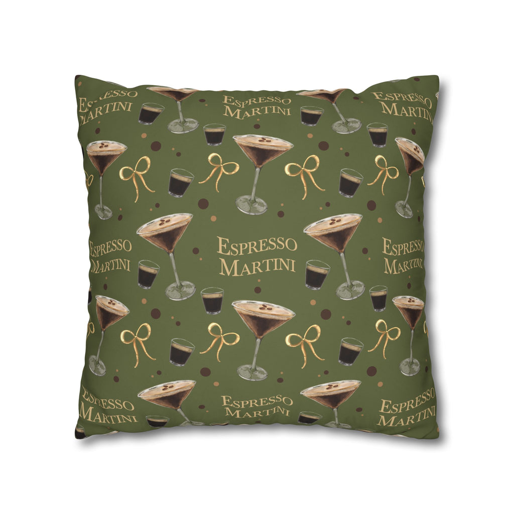 Espresso Martini Pillowcase — Olive Green Espresso Collection Inspired Design
