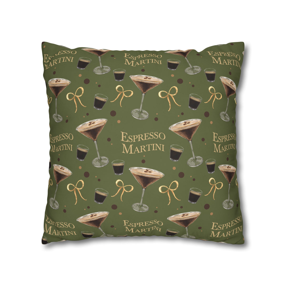 Espresso Martini Pillowcase — Olive Green Espresso Collection Inspired Design