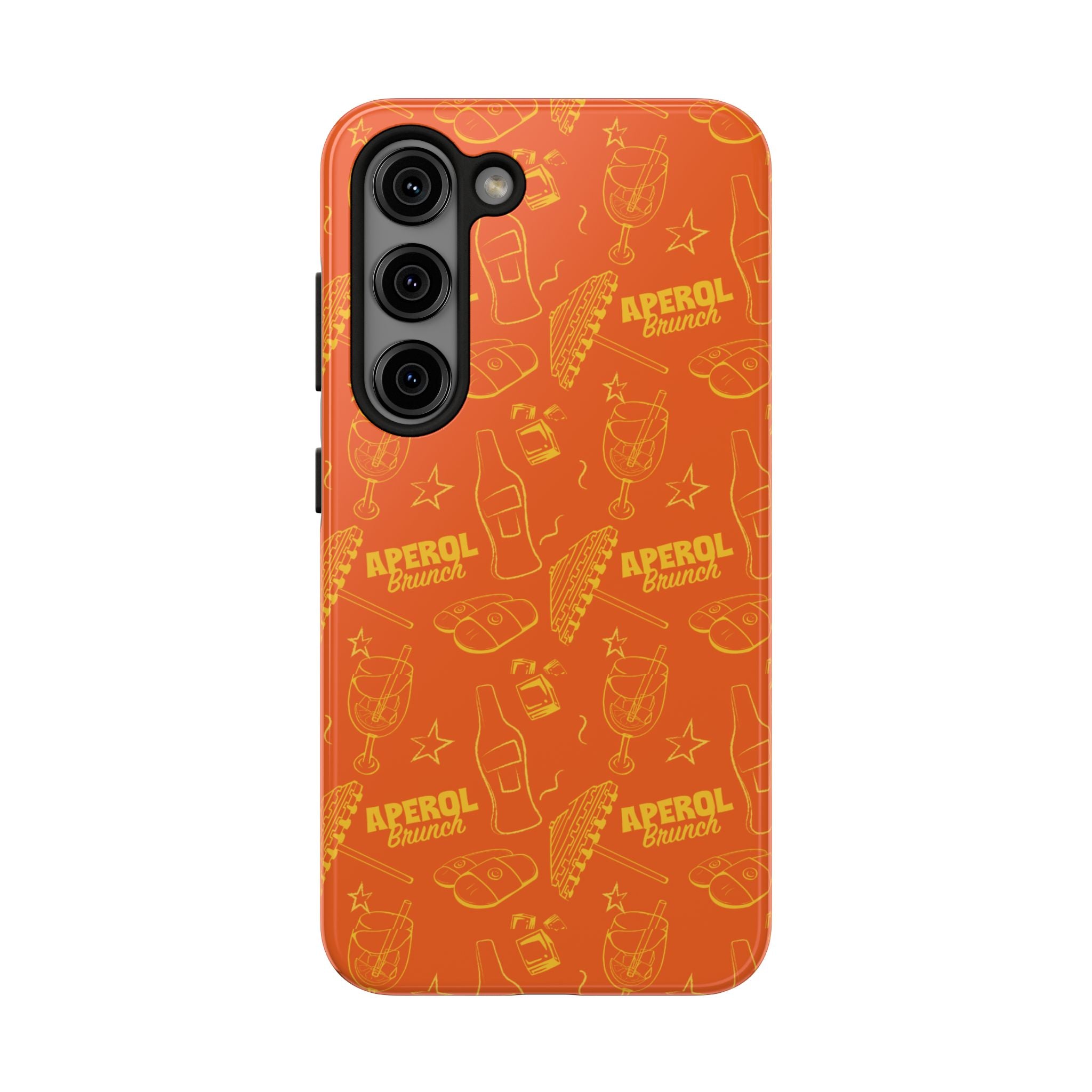 Aperol Brunch Collection Tough Phone Case - Orange and Yellow Brunch Inspired Design