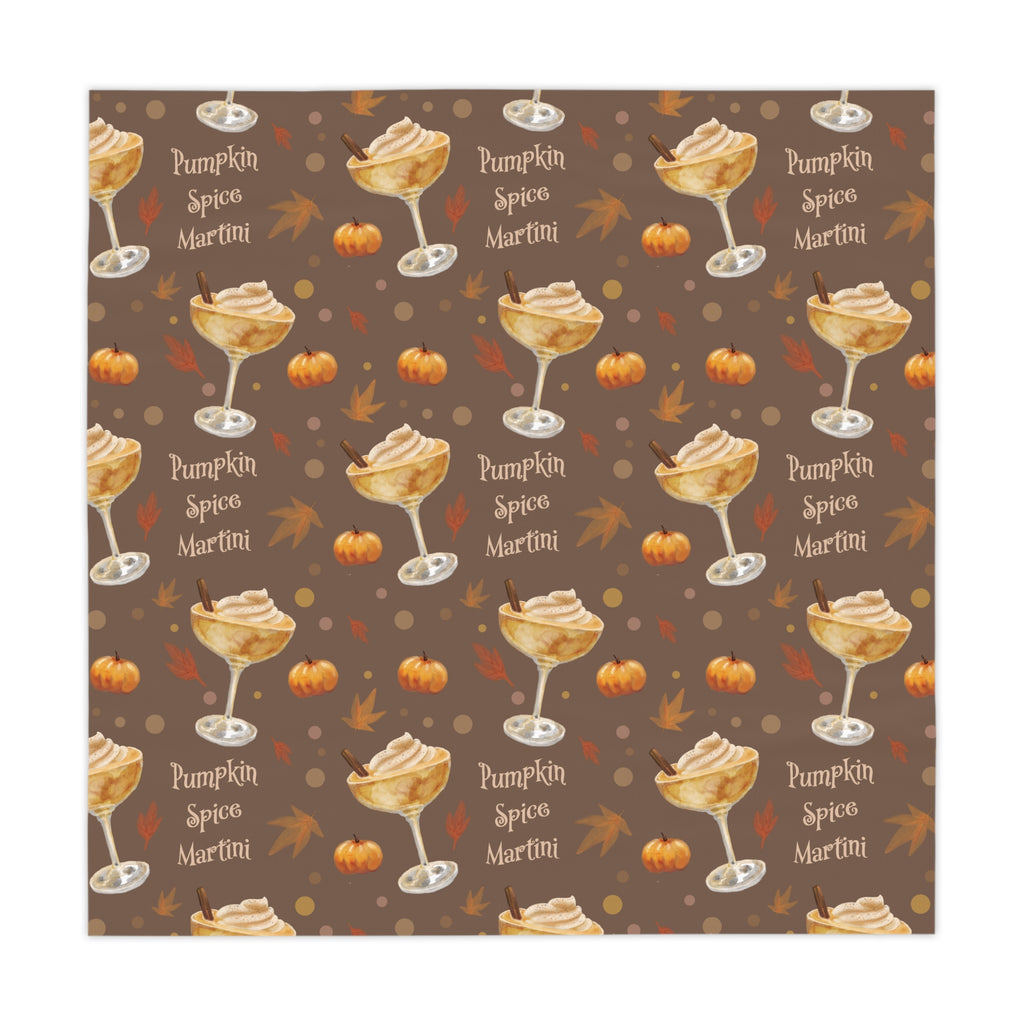 Pumpkin Spice Martini Tablecloth — Brown Pumpkin Collection Inspired Design