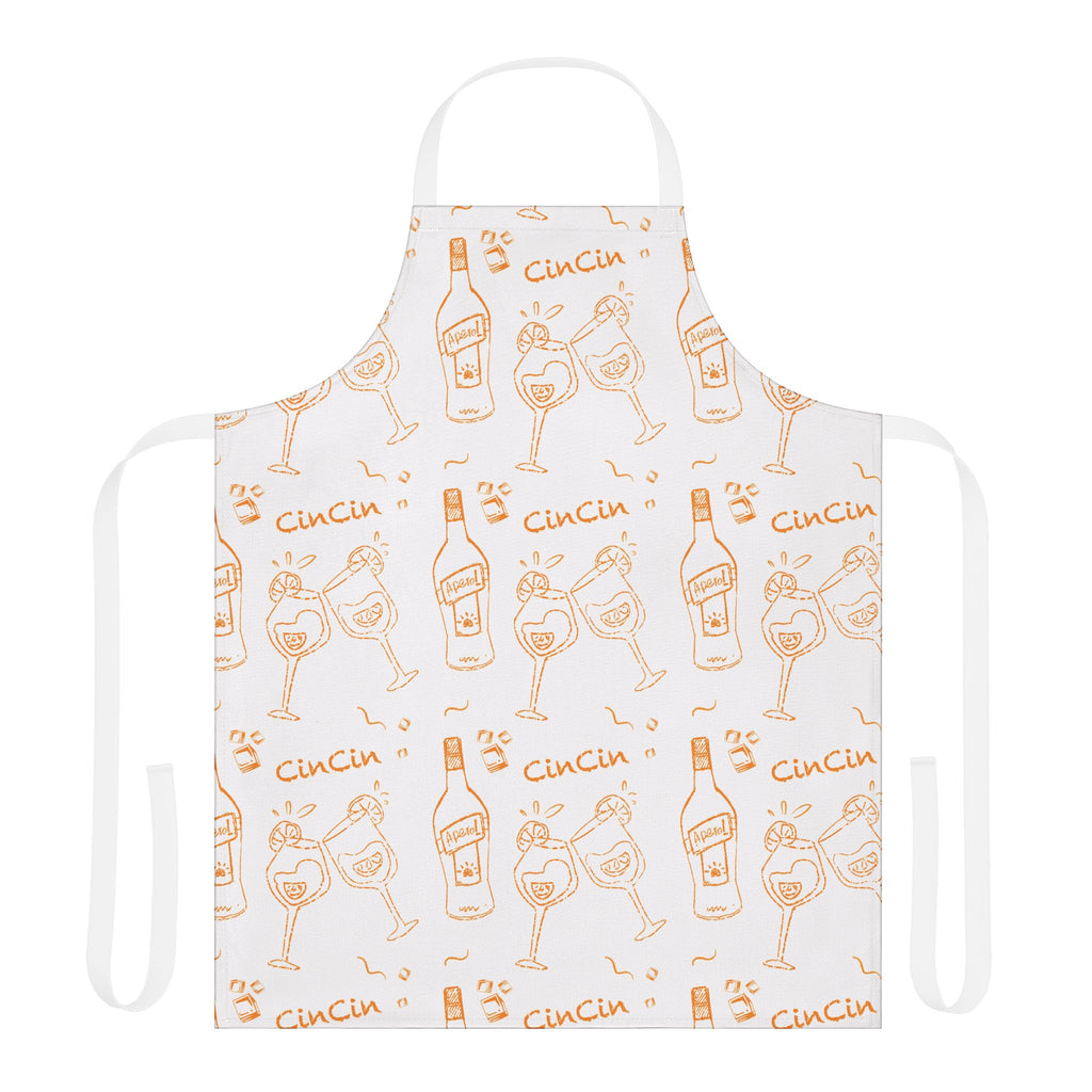 Cin Cin Apron — White Cin Cin Brunch Inspired Design