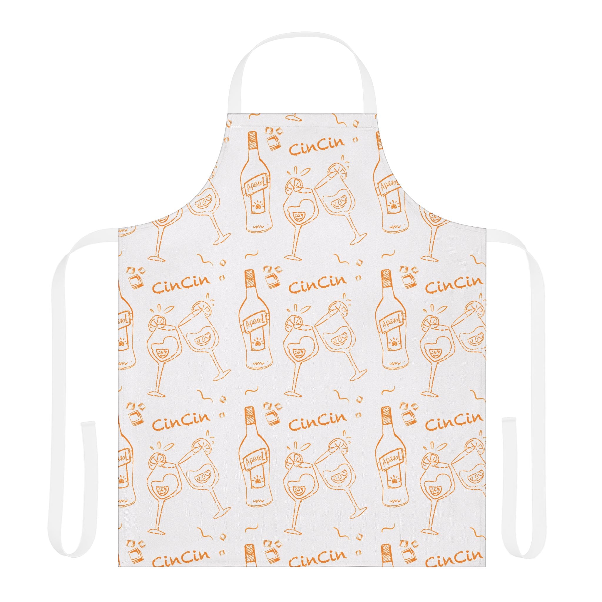 Cin Cin Apron — White Cin Cin Brunch Inspired Design